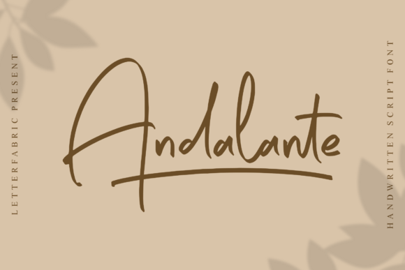 Andalante: A Handwritten Typeface for Authentic Brand Identities