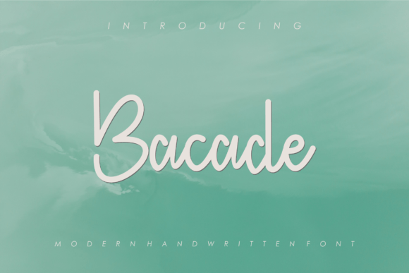 Bacade: A Bold Handwritten Font for Craft Projects