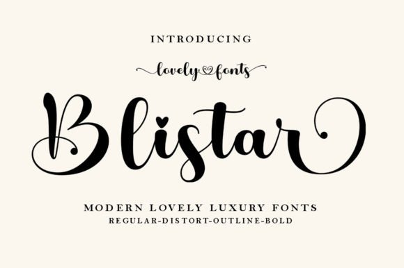 Blistar: A Romantic Script Typeface for Modern Branding