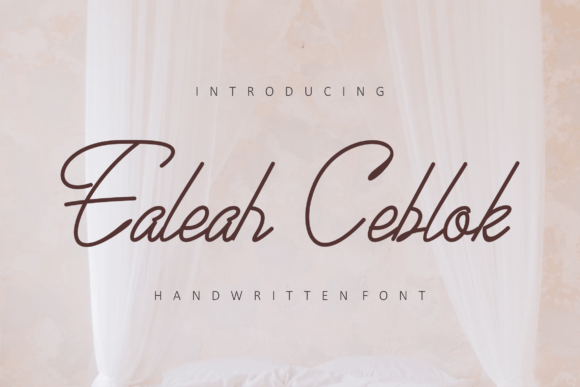 Ealeah Ceblok: A Script Font for Modern Branding