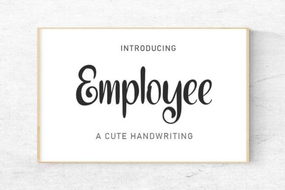 Employee: The Elegant Handwritten Typeface for Crafters