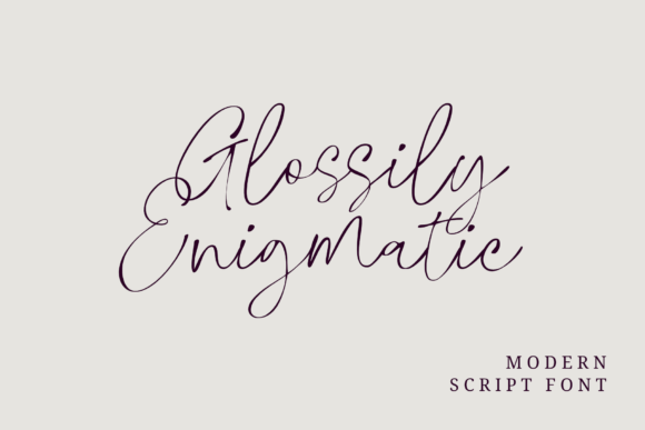 Glossily Enigmatic Font for Handmade Creations