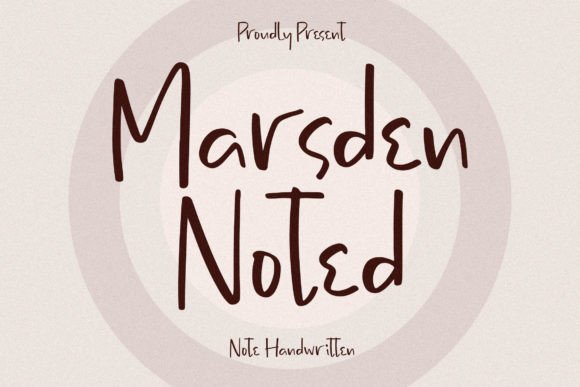 Marsden Noted: A Handwritten Typeface for Modern Web Design