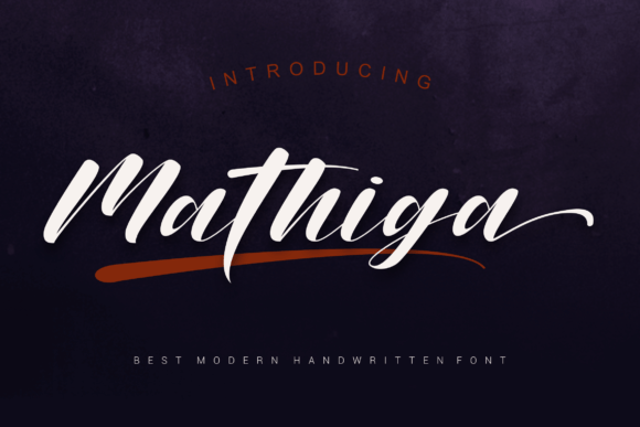 Mathiga: A Bold Handwritten Typeface for Authentic Brand Identity