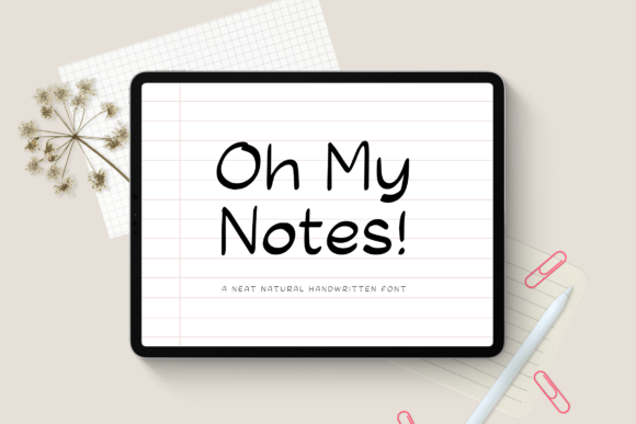 Oh My Notes Font for Web Design and Branding